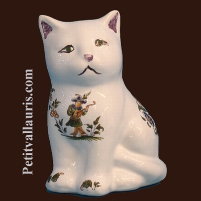 CHATON CERAMIQUE DECOR TRADITION VIEUX MOUSTIERS