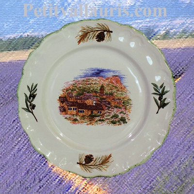 ASSIETTE MODELE LOUIS XV DESSERT DECOR PAYSAGE VILLAGE VAR