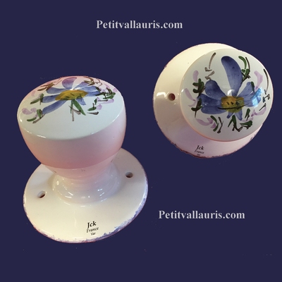 PATERE DECOR FLEURS BLEUES Prix Unitaire