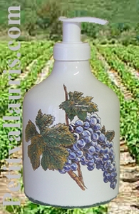 LIQUID SOAP DISPENSER GRAPE DECORATION