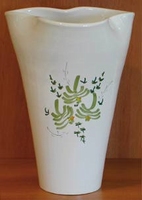 VASE GLAIEUL DECOR FLEURS VERTES HAUTEUR 25 CM