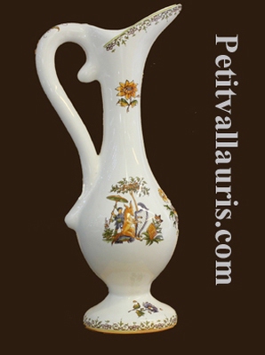 SMALL SIZE EWER OLD MOUSTIERS TRADITION DECORATION