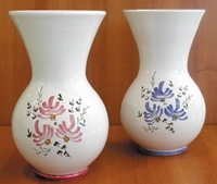 VASE NADINE TAILLE 1 DECOR FLEURS BLEUES