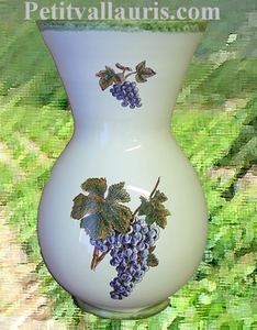 VASE NADINE TAILLE 1 DECOR GRAPPE DE RAISIN