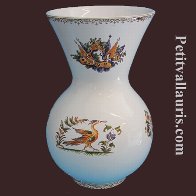 VASE NADINE TAILLE 1 DECOR TRADITION VIEUX MOUSTIERS