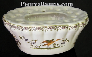 PIQUE FLEURS OVALE DECOR TRADITION VIEUX MOUSTIERS