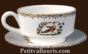 DEJEUNER (TASSE ET SOUS TASSE) DECOR TRADITION MOUSTIERS