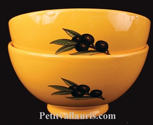 BOWL BLACK OLIVES DECORATION  AND PROVENCAL COLOR