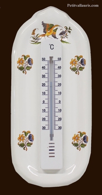 THERMOMETER WITH MURAL SUPPORT OLD MOUSTIERS DECOR