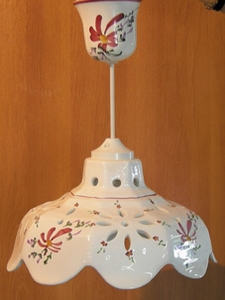 CERAMIC SUSPENSION FACETS PINK FLOWERS