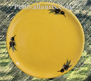 SIMPLE PLATE MODEL PROVENCAL COLOR AND BLACK OLIVES DECOR