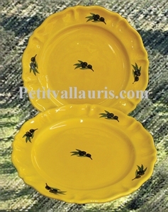 PLATE LOUIS XV MODEL PROVENCALE COLOR WITH BLACK OLIVE