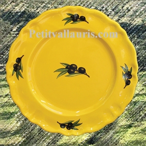 DESSERT PLATE LOUIS XV PROVENCAL COLOR WITH BLACK OLIVE DECO