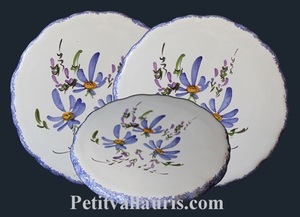 DESSOUS DE PLAT DE STYLE DECOR FLEURS BLEUES