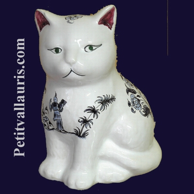 KITTEN OLD BLUE MOUSTIERS TRADITION DECORATION