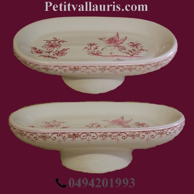 PORTE SAVON MODELE ANNEAU DECOR TRADITION VX MOUSTIERS ROSE