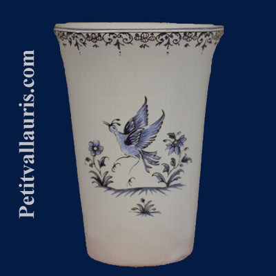 VERRE A DENTS DECOR TRADITION VIEUX MOUSTIERS BLEU