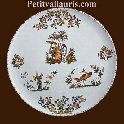TART DISH OLD MOUSTIERS TRADITION DECORATION