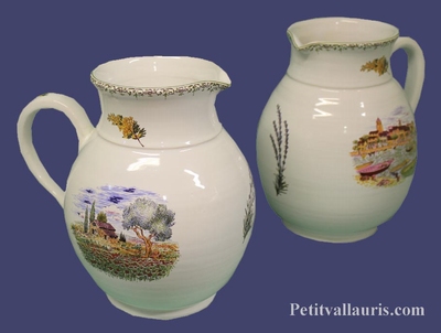 WATER JUG 1 LITER APPROXIMATELY PROVENCE LANDSCAPE DECOR