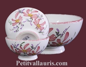 SIMPLE BOWL MODEL PINK FLOWERS DECORATION