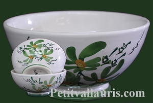 SIMPLE BOWL MODEL GREEN FLOWERS DECORATION