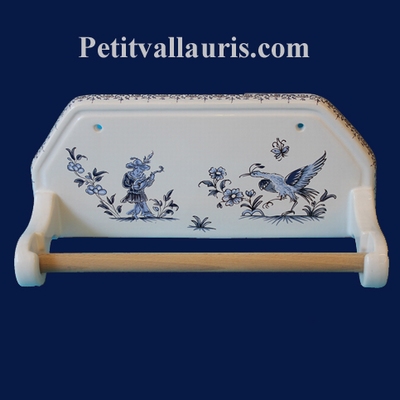 MURAL PAPER UNCURLER BLUE OLD MOUSTIERS DECOR