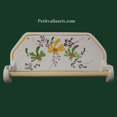 MURAL PAPER UNCURLER GREEN AND YELLOW FLOWERS