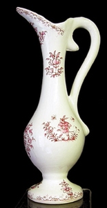 SMALL SIZE EWER OLD PINK MOUSTIERS TRADITION DECORATION