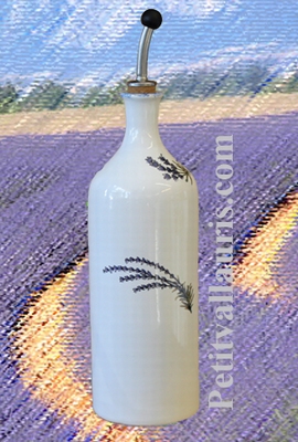 HUILIER BOUTEILLE DECOR BRINS DE LAVANDES HUILIER BOUTEILLE DECOR BRINS DE LAVANDES