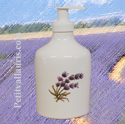 LIQUID SOAP DISPENSER PROVENCE LAVENDER DECORATION