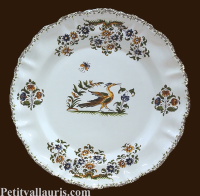 ASSIETTE PLATE LOUIS XV DECOR TRADITION VIEUX MOUSTIERS