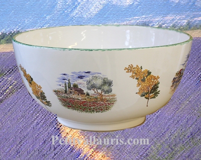 SALAD BOWL LARGE SIZE PROVENCE LANDSCAPE DECORATION