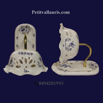 APPLIQUE MODELE COL DE CYGNE DECOR TRADITION MOUSTIERS BLEU