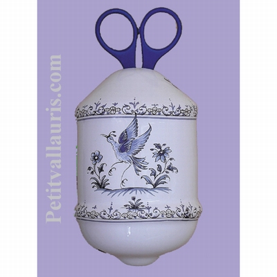 DISTRIBUTEUR DE FICELLE DECOR TRADITION VIEUX MOUSTIERS BLEU