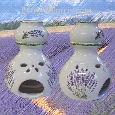 CERAMIC BRULE PERFUME (burn) WITH LAVANDER DECORATION