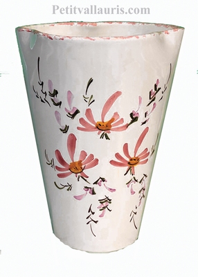 VASE GLAIEUL PINK FLOWERS DECORATION HEIGHT 25 CM