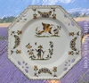 OCTAGONAL PLATE LARGE MODEL OLD MOUSTIERS TRADITION DECOR 