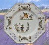 ASSIETTE OCTOGONALE AJOUREE DECOR TRADITION MOUSTIERS 