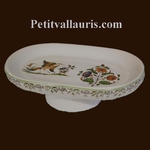 CARRY SOAP WITH RING OLD MOUSTIERS TRADITION DECORATION