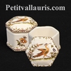 BOITE HEXAGONALE MINIATURE DECOR TRADITION VIEUX MOUSTIERS