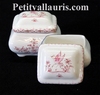 BOITE A BIJOUX RECTANGLE DECOR TRADITION VIEUX MOUSTIER ROSE