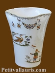 VASE GLAIEUL OLD MOUSTIERS DECORATION SMALL SIZE 