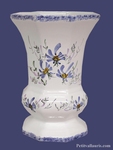 CERAMIC VASE MEDICIS MODEL MEDIUM SIZE BLUE COLOR FLOWERS 