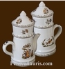 FAIENCE COFFEE POT OLD MOUSTIERS TRADITION DECORATION 