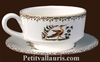 LARGE CUP WITH UNDER PLATE OLD MOUSTIERS DECOR 