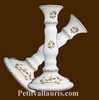 FAIENCE CANDLESTICK OLD MOUSTIER TRADITION DECORATION