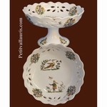COUPE AJOUREE SUR PIED d26 Decor tradition Vx Moustiers poly