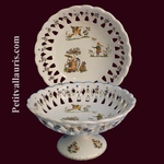 COUPE AJOUREE SUR PIED d30 Decor tradition Vx Moustiers poly
