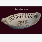FAIENCE OVAL LACE OLD TRADITION DECORATION MOUSTIERS