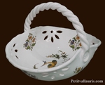 PERFORATED PANNIER STYLE MODEL OLD MOUSTIERS DECORATION